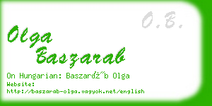 olga baszarab business card